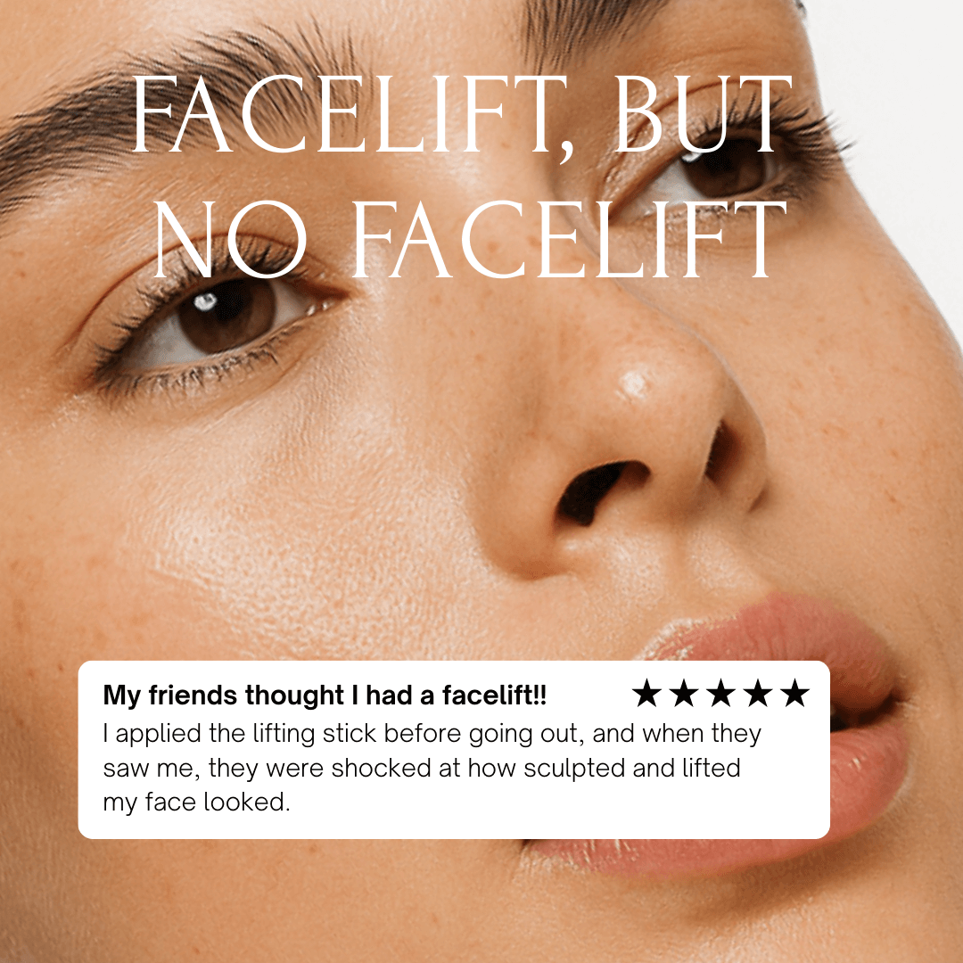 Gazalco lifting stick review highlighting instant facelift effect without surgery.